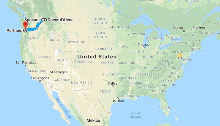 coeur dalene to portland full