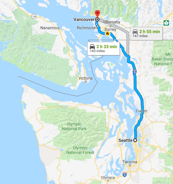 seattle to van