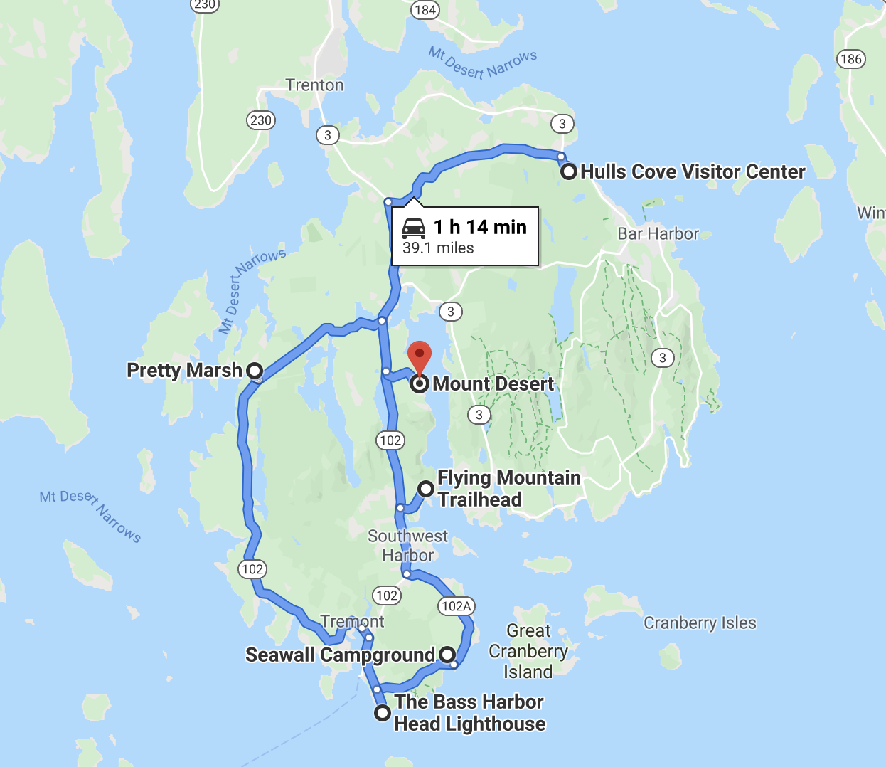 around acadia national park