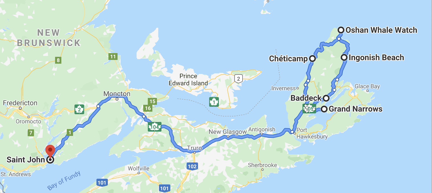 cabot trail to saint john